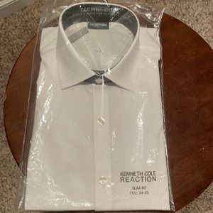 Kenneth Cole Dress Shirt 67% Cotton 29% Polyester 4% Spandex